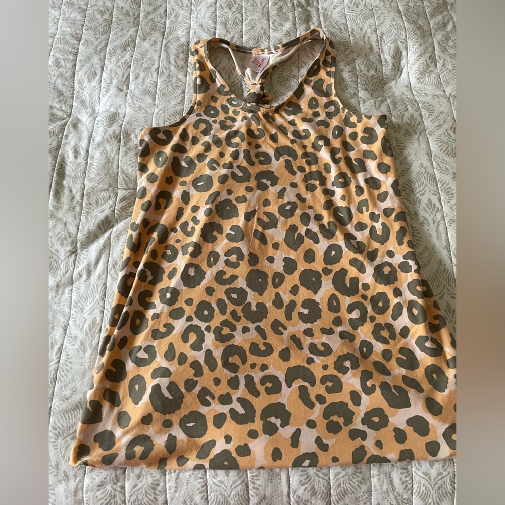 Leopard Print Sleeveless Dress For Girls